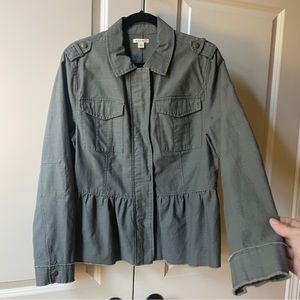 NWOT Miami Olive Green Peplum Jacket